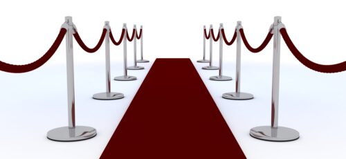 red carpet and velvet rope 3d render of a red carpet and velvet rope